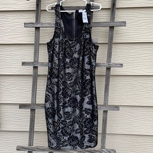 Woman’s dress - black/metallic silver lace